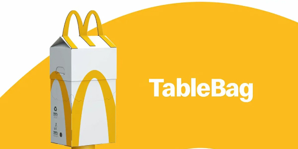 McDonald’s hace que la comida para llevar sea aún más práctica con una mesa de cartón corrugado