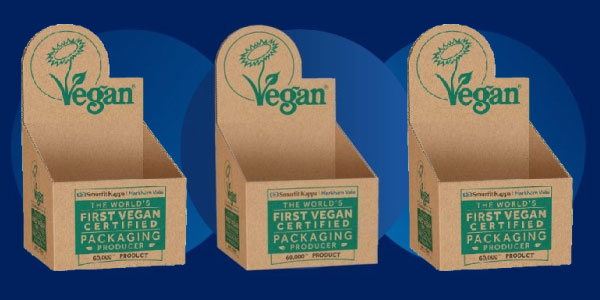 Envases de cartón corrugado con certificación vegana